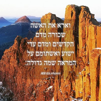 Picture 04 - ההתגלות 17:6 HEB - וארא את האשה שכורה מדם - Bible Verse Picture