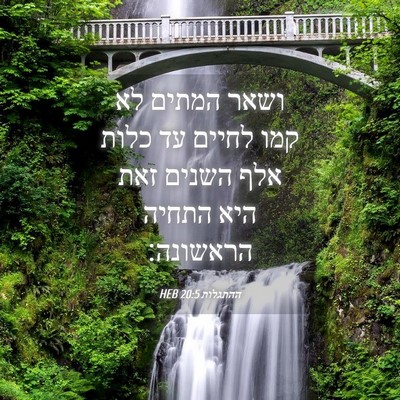 Picture 04 - ההתגלות 20:5 HEB - ושאר המתים לא קמו לחיים עד - Bible Verse Picture