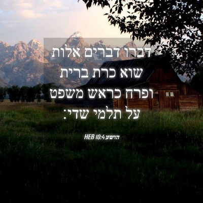 Picture 04 - הושע 10:4 HEB - דברו דברים אלות שוא כרת - Bible Verse Picture