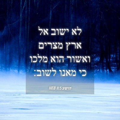 Picture 04 - הושע 11:5 HEB - לא ישוב אל ארץ מצרים ואשור - Bible Verse Picture
