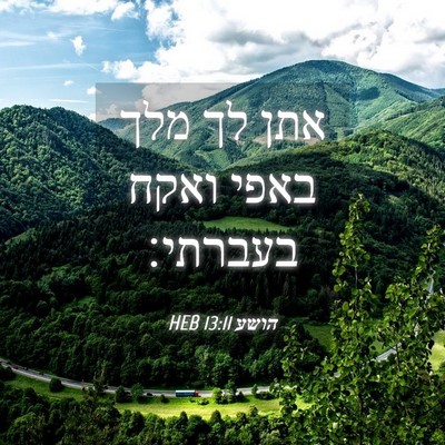 Picture 04 - הושע 13:11 HEB - אתן לך מלך באפי ואקח - Bible Verse Picture