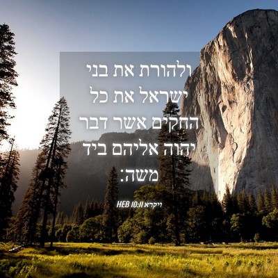 Picture 04 - ויקרא 10:11 HEB - ולהורת את בני ישראל את כל - Bible Verse Picture