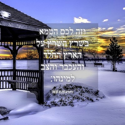 Picture 04 - ויקרא 11:29 HEB - וזה לכם הטמא בשרץ השרץ על - Bible Verse Picture