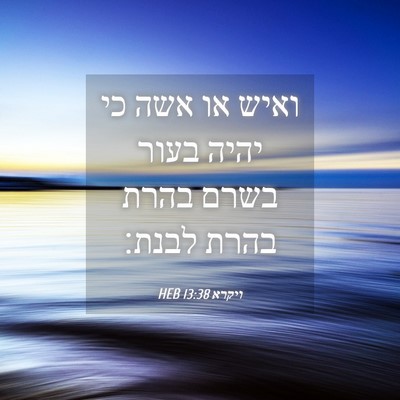 Picture 04 - ויקרא 13:38 HEB - ואיש או אשה כי יהיה בעור - Bible Verse Picture