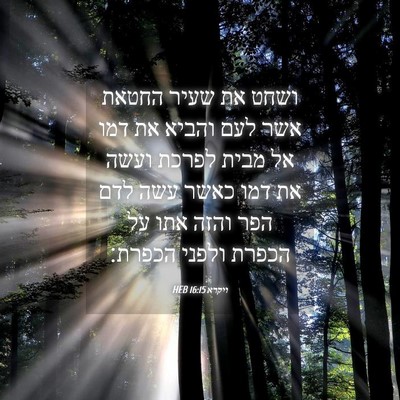 Picture 04 - ויקרא 16:15 HEB - ושחט את שעיר החטאת אשר לעם - Bible Verse Picture