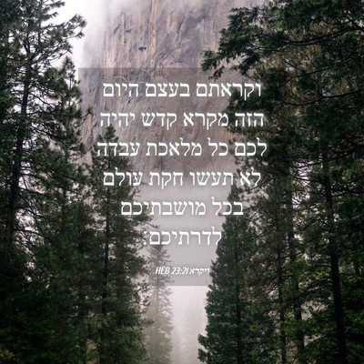 Picture 04 - ויקרא 23:21 HEB - וקראתם בעצם היום הזה מקרא - Bible Verse Picture