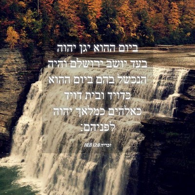 Picture 04 - זכריה 12:8 HEB - ביום ההוא יגן יהוה בעד יושב - Bible Verse Picture