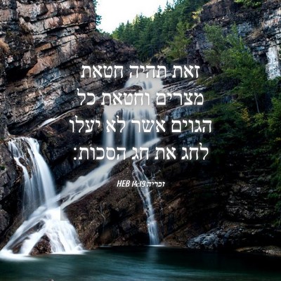 Picture 04 - זכריה 14:19 HEB - זאת תהיה חטאת מצרים וחטאת - Bible Verse Picture