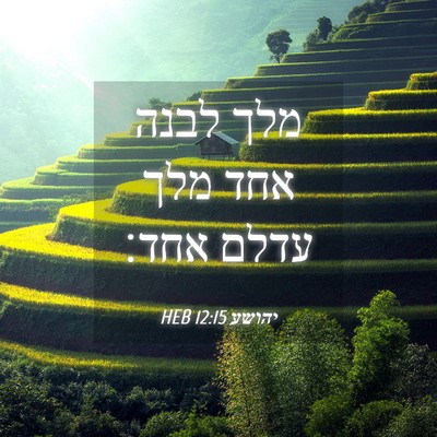 Picture 04 - יהושע 12:15 HEB - מלך לבנה אחד מלך עדלם - Bible Verse Picture