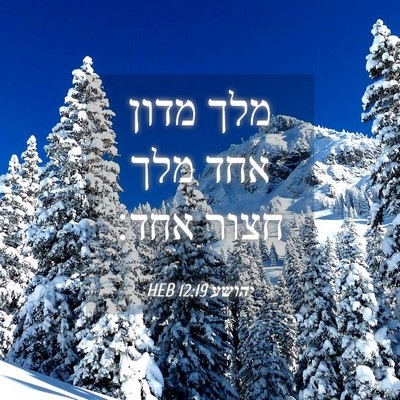 Picture 04 - יהושע 12:19 HEB - מלך מדון אחד מלך חצור - Bible Verse Picture