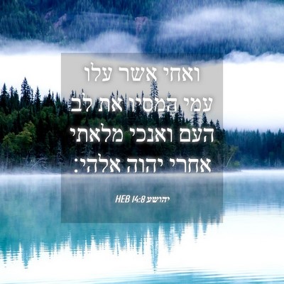 Picture 04 - יהושע 14:8 HEB - ואחי אשר עלו עמי המסיו את - Bible Verse Picture
