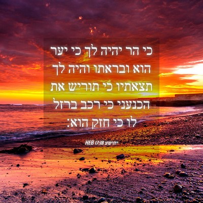 Picture 04 - יהושע 17:18 HEB - כי הר יהיה לך כי יער הוא - Bible Verse Picture