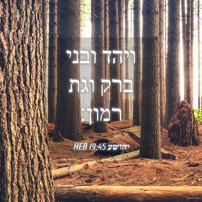 Picture 04 - יהושע 19:45 HEB - ויהד ובני ברק וגת - Bible Verse Picture