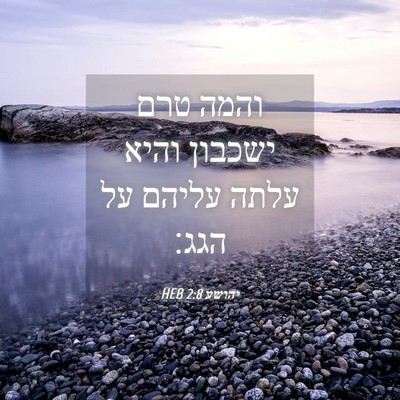 Picture 04 - יהושע 2:8 HEB - והמה טרם ישכבון והיא עלתה - Bible Verse Picture