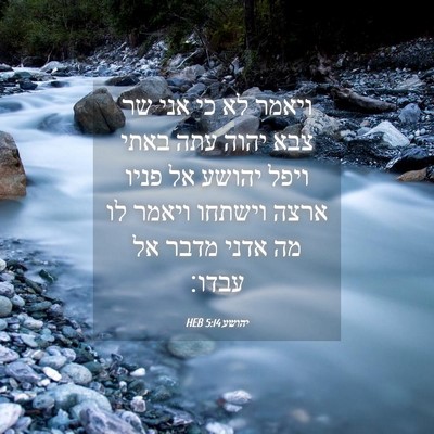 Picture 04 - יהושע 5:14 HEB - ויאמר לא כי אני שר צבא יהוה - Bible Verse Picture