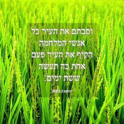 Picture 04 - יהושע 6:3 HEB - וסבתם את העיר כל אנשי - Bible Verse Picture