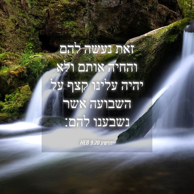 Picture 04 - יהושע 9:20 HEB - זאת נעשה להם והחיה אותם ולא - Bible Verse Picture