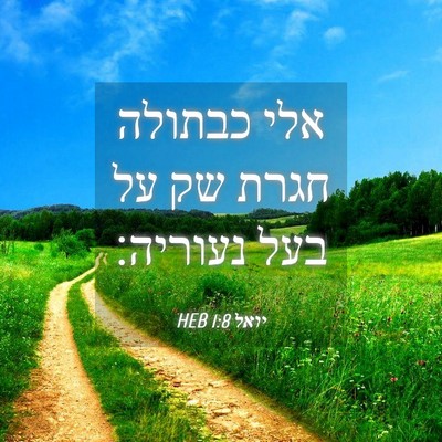 Picture 04 - יואל 1:8 HEB - אלי כבתולה חגרת שק על בעל - Bible Verse Picture