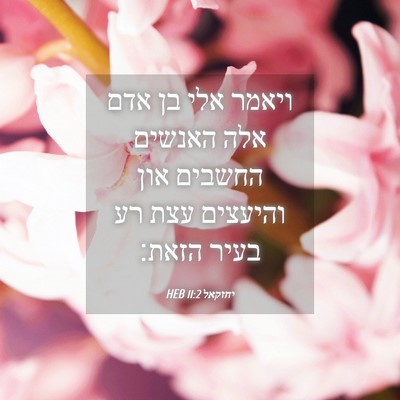 Picture 04 - יחזקאל 11:2 HEB - ויאמר אלי בן אדם אלה האנשים - Bible Verse Picture