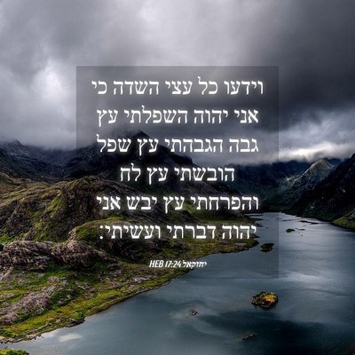 Picture 04 - יחזקאל 17:24 HEB - וידעו כל עצי השדה כי אני - Bible Verse Picture