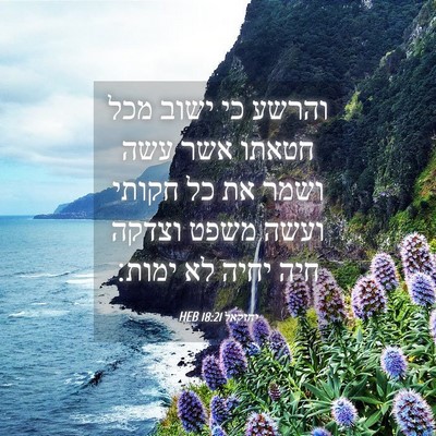 Picture 04 - יחזקאל 18:21 HEB - והרשע כי ישוב מכל חטאתו אשר - Bible Verse Picture