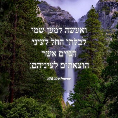 Picture 04 - יחזקאל 20:14 HEB - ואעשה למען שמי לבלתי החל - Bible Verse Picture