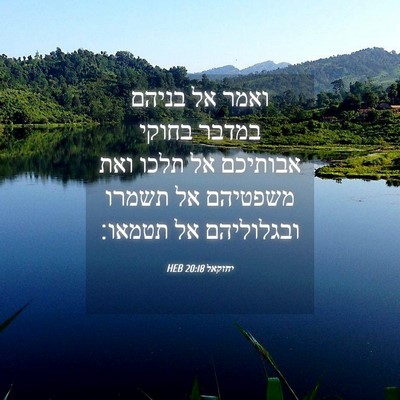 Picture 04 - יחזקאל 20:18 HEB - ואמר אל בניהם במדבר בחוקי - Bible Verse Picture