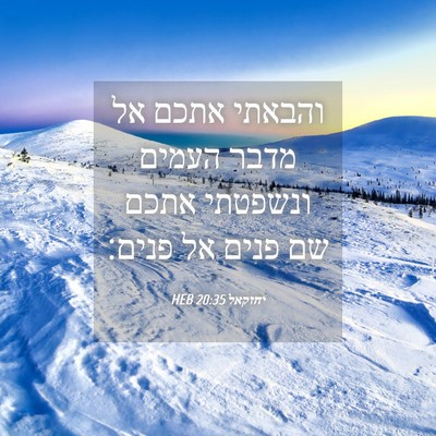 Picture 04 - יחזקאל 20:35 HEB - והבאתי אתכם אל מדבר העמים - Bible Verse Picture