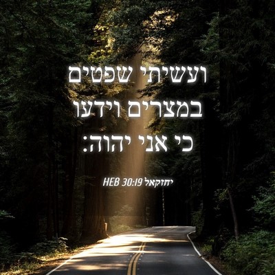 Picture 04 - יחזקאל 30:19 HEB - ועשיתי שפטים במצרים וידעו - Bible Verse Picture