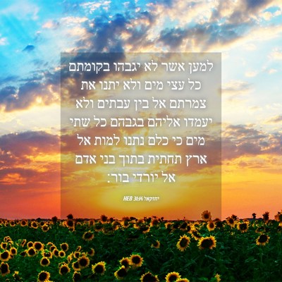 Picture 04 - יחזקאל 31:14 HEB - למען אשר לא יגבהו בקומתם כל - Bible Verse Picture