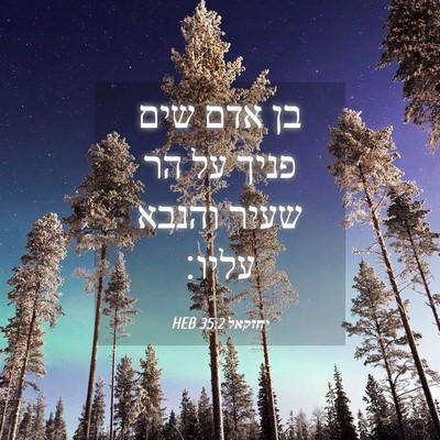 Picture 04 - יחזקאל 35:2 HEB - בן אדם שים פניך על הר שעיר - Bible Verse Picture