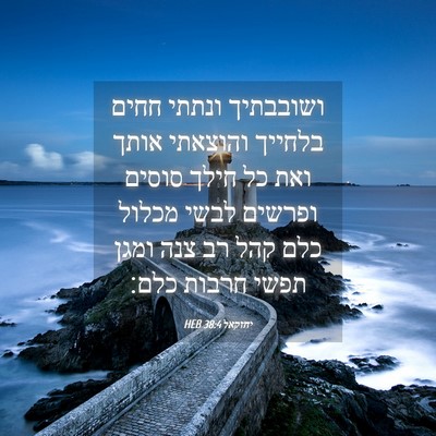 Picture 04 - יחזקאל 38:4 HEB - ושובבתיך ונתתי חחים בלחייך - Bible Verse Picture