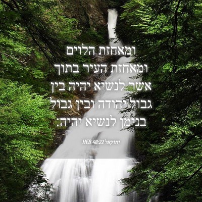 Picture 04 - יחזקאל 48:22 HEB - ומאחזת הלוים ומאחזת העיר - Bible Verse Picture
