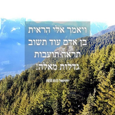Picture 04 - יחזקאל 8:15 HEB - ויאמר אלי הראית בן אדם עוד - Bible Verse Picture