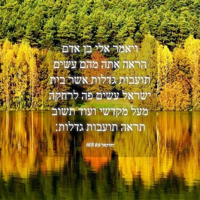 Picture 04 - יחזקאל 8:6 HEB - ויאמר אלי בן אדם הראה אתה - Bible Verse Picture
