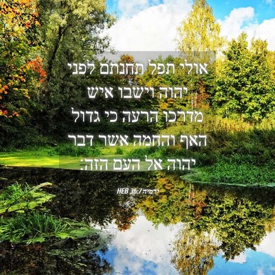 Picture 04 - ירמיה 36:7 HEB - אולי תפל תחנתם לפני יהוה - Bible Verse Picture