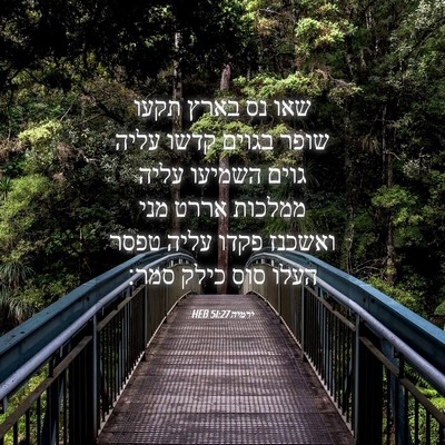 Picture 04 - ירמיה 51:27 HEB - שאו נס בארץ תקעו שופר בגוים - Bible Verse Picture