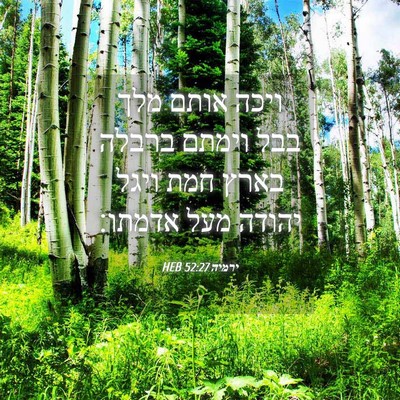 Picture 04 - ירמיה 52:27 HEB - ויכה אותם מלך בבל וימתם - Bible Verse Picture