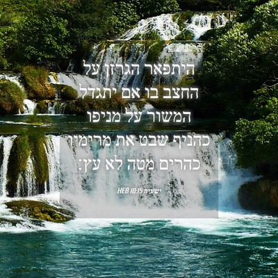 Picture 04 - ישעיה 10:15 HEB - היתפאר הגרזן על החצב בו אם - Bible Verse Picture