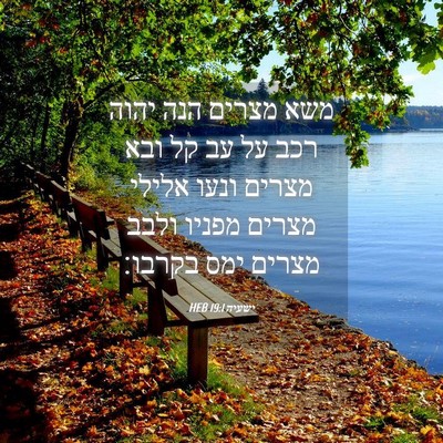 Picture 04 - ישעיה 19:1 HEB - משא מצרים הנה יהוה רכב על - Bible Verse Picture