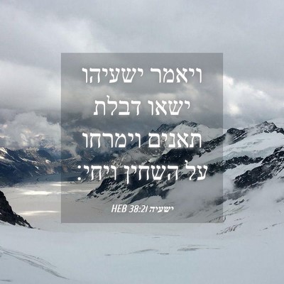 Picture 04 - ישעיה 38:21 HEB - ויאמר ישעיהו ישאו דבלת - Bible Verse Picture