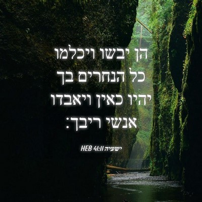 Picture 04 - ישעיה 41:11 HEB - הן יבשו ויכלמו כל הנחרים בך - Bible Verse Picture