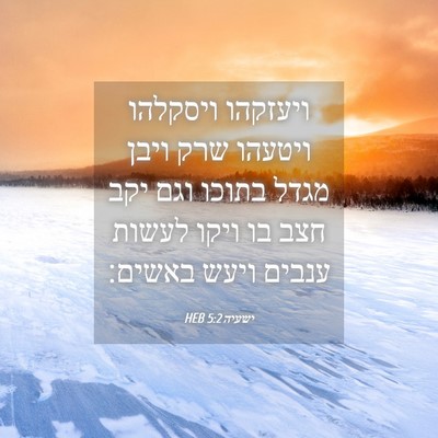 Picture 04 - ישעיה 5:2 HEB - ויעזקהו ויסקלהו ויטעהו שרק - Bible Verse Picture