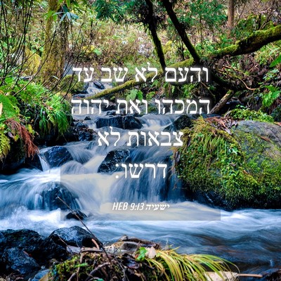 Picture 04 - ישעיה 9:13 HEB - והעם לא שב עד המכהו ואת - Bible Verse Picture