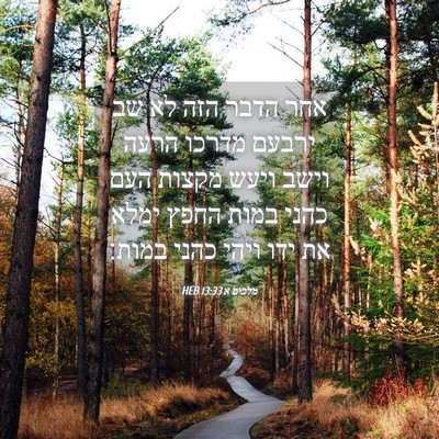 Picture 04 - מלכים א 13:33 HEB - אחר הדבר הזה לא שב ירבעם - Bible Verse Picture