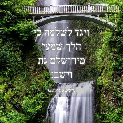 Picture 04 - מלכים א 2:41 HEB - ויגד לשלמה כי הלך שמעי - Bible Verse Picture