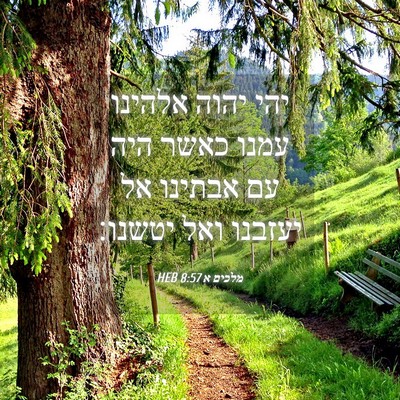 Picture 04 - מלכים א 8:57 HEB - יהי יהוה אלהינו עמנו כאשר - Bible Verse Picture