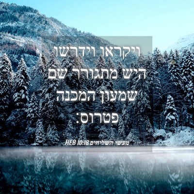 Picture 04 - מעשי השליחים 10:18 HEB - ויקראו וידרשו היש מתגורר - Bible Verse Picture