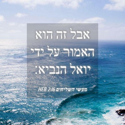 Picture 04 - מעשי השליחים 2:16 HEB - אבל זה הוא האמור על ידי - Bible Verse Picture
