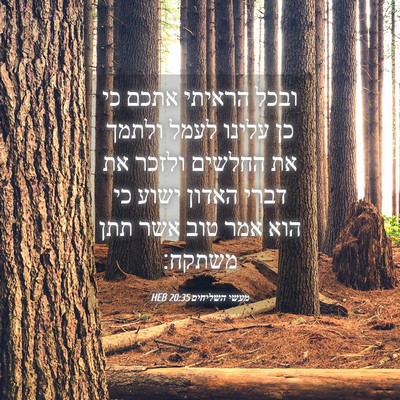Picture 04 - מעשי השליחים 20:35 HEB - ובכל הראיתי אתכם כי כן - Bible Verse Picture